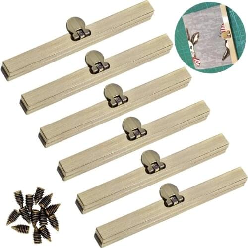 KAOBUY 6PCS Bronze Bag Clasps Purse,4.52Inches Clasp Frame Metal Purse Frame Kiss Clasp Lock, Bag Supplies For Purse Making