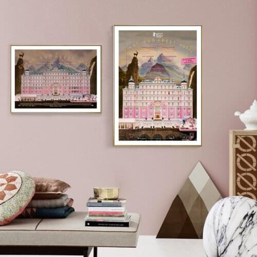 Hot The Grand Budapest Hotel Movie Classic Comic Gift Painting Home Decor Poster Canvas Wall Art Print Bedroom Picture Modular