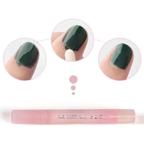 Cleaning Eraser UV Nail Art Cleanser Dispenser Erase Manicure Tool Gel Polish Remover with 3 nib Tips Pen Polish Corrector