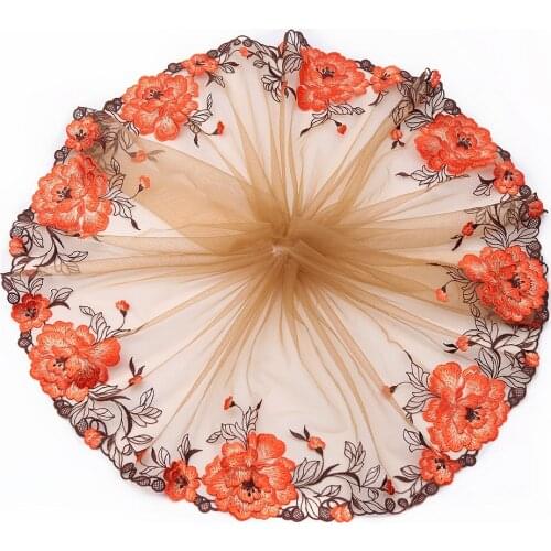 MLAEY 2Yards/Lot High Quality Lace Trim Embroidery Lace Fabric Mesh Lace Ribbon Tulle Guipure Cord Lace Sewing DIY Doll Cloth