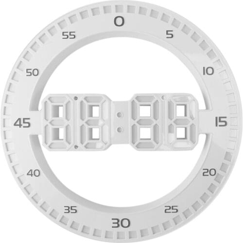 3D Large Digital Alarm Wall Clock with Temperature Date LED Luminous USB Desk Clocks for Bedside Table Home