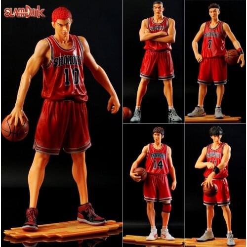 2019 New Pvc Shohoku Slamdunk Anime Figure Miyagi Akagi Rukawa Sakuragi Mitsui Slam Dunk Figure Model Toy Basketball Figurine