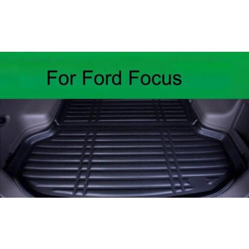 Fit For Ford Focus 2005-2018 1PC Car Styling Cargo Liner Car Trunk Mat Carpet Interior Floor Mats Leather Pad Auto Accessories