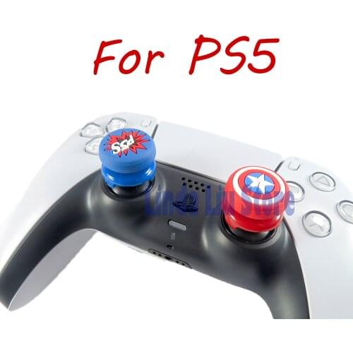 10pairs Replacement For PlayStation PS4 PS5 Thumbsticks Cover Thumb Joystick Extender Caps Heightened Caps Gamepad Controllers