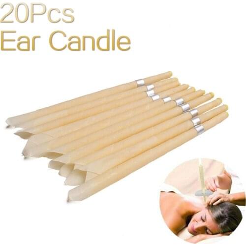 20Pcs Healthy Care Ear Candle Ear Treatment Ear Wax Removal Cleaner Ear Coning Treatment Indiana Therapy Fragrance Candling