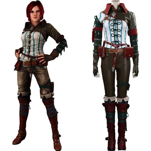 Triss Merigold Cosplay Costume Outfits Halloween Carnival Suit