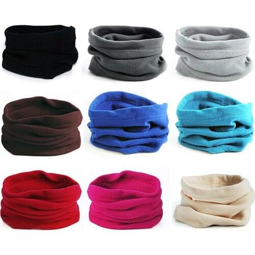 Outdoor Riding Fleece Neckerchief Pullover Neck Gaiter Multi-functional Winter Headwear Warm Keeping Mask Hat For Men And Women