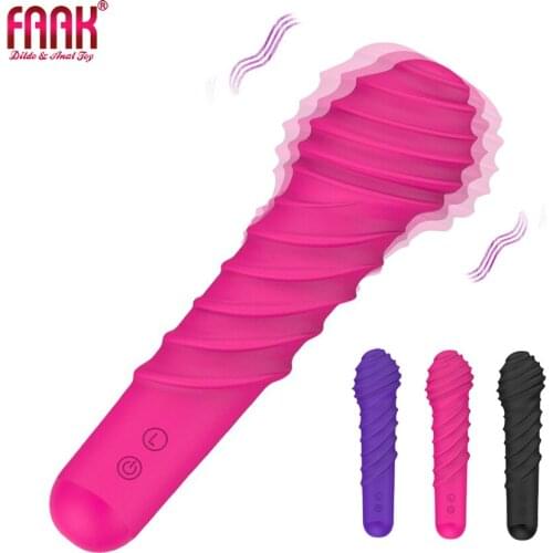 FAAK AV wand vibrator anal massage clit stimulate female masturbator dildo sex toys silicone anal butt plug waterproof 7 speed