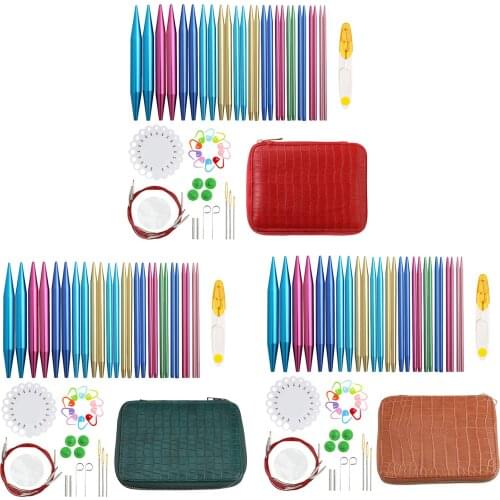 Premium Crochet Hooks Household Circular Needles Craft Bag Sewing Tools Set