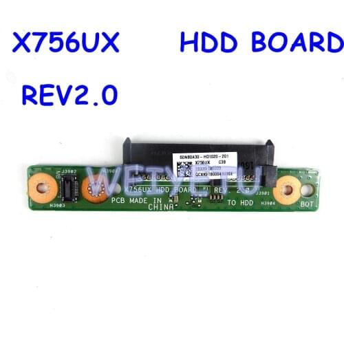 X756UX HDD BOARD REV 2.0 For ASUS X756U X756UJ X756UXM X756UV X756UB X756UX X756UWK K756U A756U SD Card USB IO Board Test OK