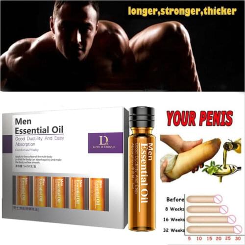 5PCS Penis Thickening Growth Man Big Dick Enlargment Liquid Cock Erection Enhance Men Health Care Enlarge Massage Oils