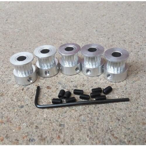 5 pieces 16 teeth Bore 5mm GT2 Timing Pulley fit width 6mm of 2GT timing Belt factory shop high quality CNC machine 3D printer