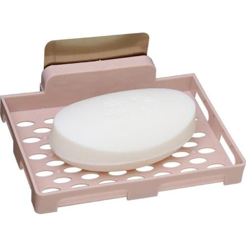 1PC Bathroom Shower Soap Box Dish Storage Plate Tray Holder Transparent Case Soap Holder Color Random