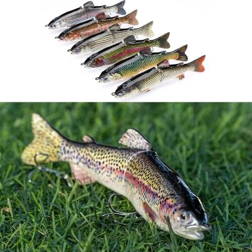 12.5cm 23.5g Glide Bait Bass Musky Striper Fishing Big Lure Multi Jointed Swimbait Shad Trout Kits Slow Sinking Fish Bait
