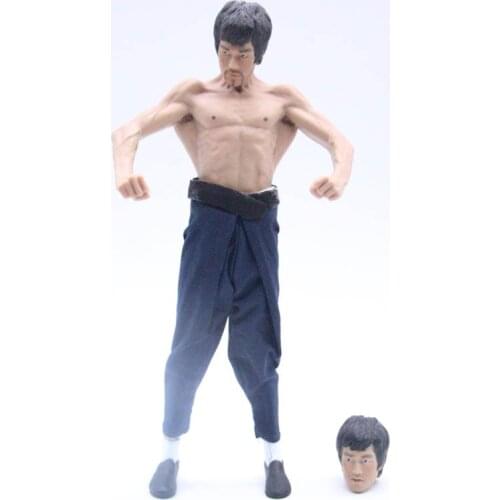 15cm Bruce Lee PVC Action Figure Statue Collection Model Toys with 2 Head