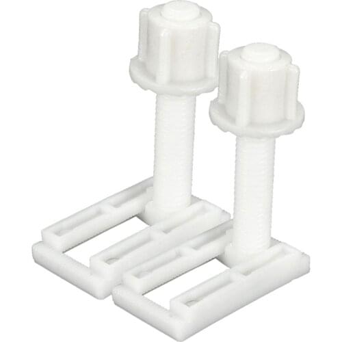 2pcs DIY Plastic Toilet Seat Screws Fixings Fit Toilet Seats Hinges Repair Tools Type&Size:5# 4.4X2.4Cm