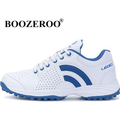 2021 Newest Mens Breathable Mesh Leather Golf Shoes Outdoor Waterproof Anti-slip Men Sneakers