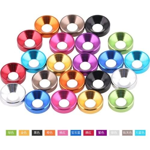 2PCS-M2/M2.5/M3/M4/M5 Multi-color High-quality Aluminum Gasket, Countersunk Head Screw Bolt Gasket, Wear-resistant
