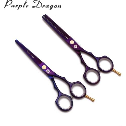 5.5INCH 16cm Purple Dragon Violet Professional Hairdressers Scissors Cutting Scissors Thinning Shears Salon Hair Scissors Z1104