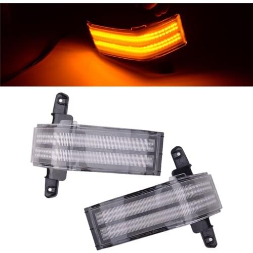 Dynamic Dual-Row Strip Side Mirror Turning Marker Light Lamp LED ABS Fit For Chevrolet Silverado GMC Sierra 2016 2017 2018 2019