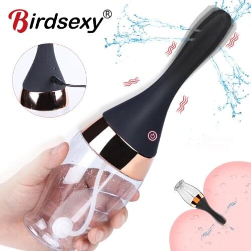 Electric Anal Shower Fully Automatic Irrigator 5 Holes Deep Clean Vaginal Shower Enema Simulation of ejaculation Adult Sex Toys