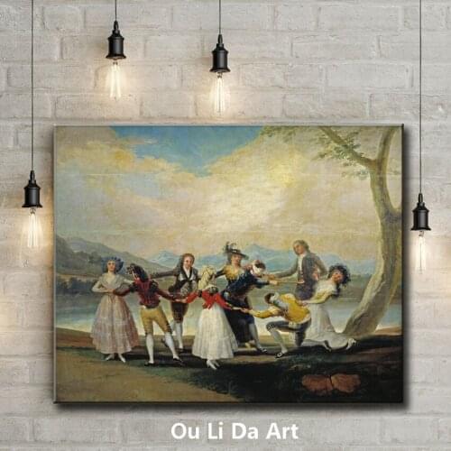 Classical court figures landscape canvas printings oil painting peinted on canvas home decoration picture canvas prints