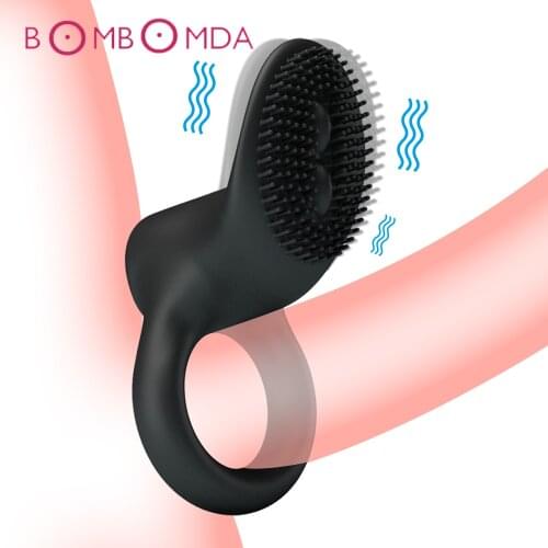 Cock Ring Sex Penis Adult Sex Toy for Couple Vibrating USB Penis Ring Delay Premature Ejaculation Lock Fine Ring Sex Toy for Men