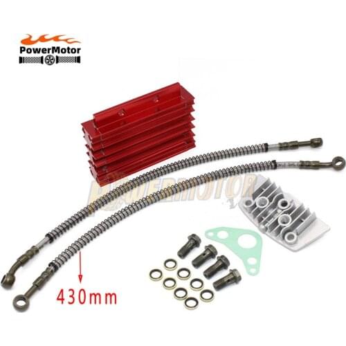 CNC Oil Cooler Kit Radiator Aluminium Adapter Engine Cylinder Cover Cooling For ATV Pit Dirt Bike motocross motocycle 50CC-110CC
