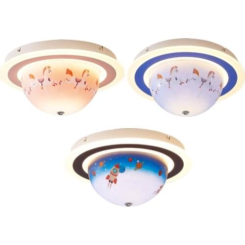 Creative Fashion Simple Modern Childrens Bedroom Study Kindergarten Entertainment Center Eye protection Cartoon Ceiling lights