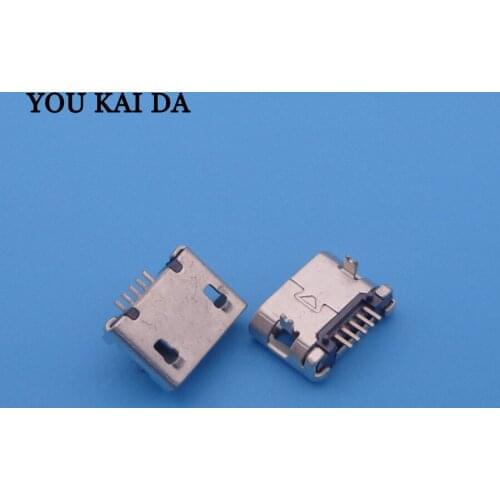 Tablet PC MINI USB Jack 5P Mobile Phone Micro connector 5pin 2 DIP foot,Charging Port tail port,Long foot,with fixed foot 30X