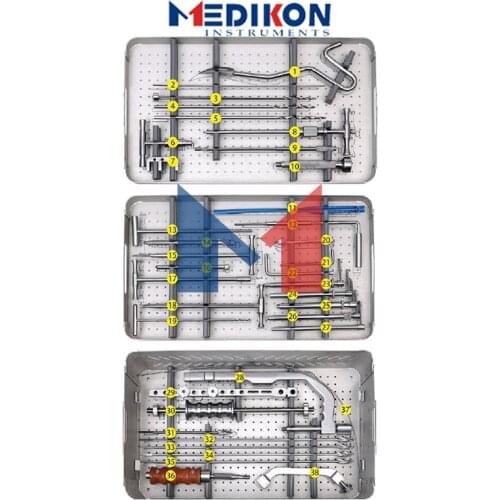 New German Femoral Reconstruction Intramedullary Nail Instruments Set orthopedic ortho bone cutter Hole-open Forceps Drill set