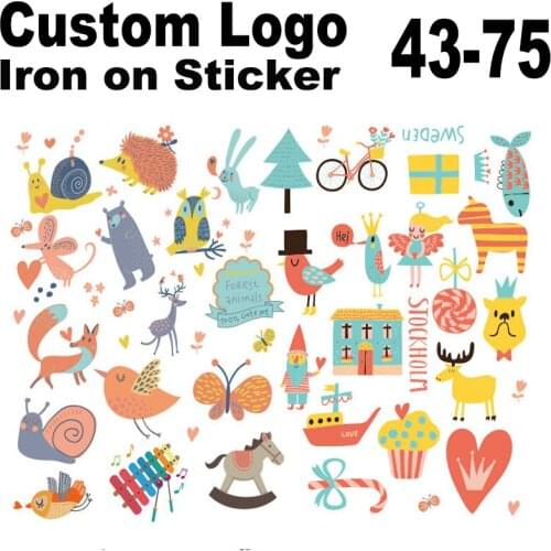 Custom brand logo patches Hot fix sticker heat transfer hot stamping clothing bag iron on patch