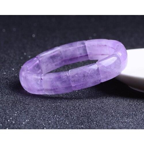 Natural crystal violet crystal bracelet hand row female lavender amethyst purple jade bracelet manufacturers selling