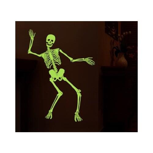 New 3D PVC Luminous Decal Halloween Bar Decoration Decal Removable Environmental Home Decor Stickers Skull Decal