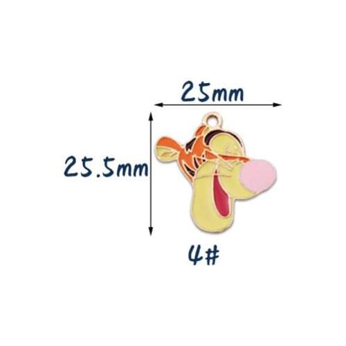 New 50 pcs Cartoon Tiger Head Charm Pendants DIY Jewelry Making Wholesale