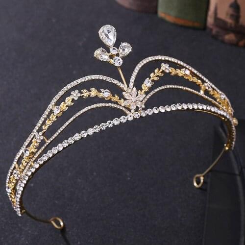 New Luxury Tiaras and Crowns Rhinestone Headbands for Women Girls Bride Wedding Jewelry Fashion Hairbands Princess Diadem