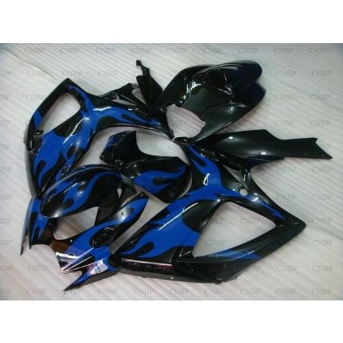 For Suzuki GSXR600 2007 Abs Fairing GSX-R750 2006 - 2007 K6 Blue Black Frame Motorcycle Fairing GSX R 600 06 Abs Fairing