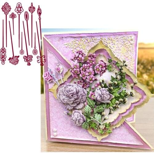 Charming Flower Hairpin Graceful Decoration Metal Cutting Dies Scrapbooking Album Paper DIY Cards Crafts Embossing Dies New 2019
