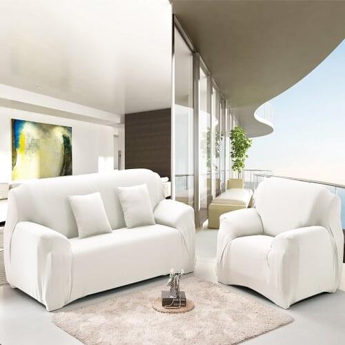 Solid Color Elastic Sofa Cover Cotton All-inclusive Stretch Sofa Cover for Living Room