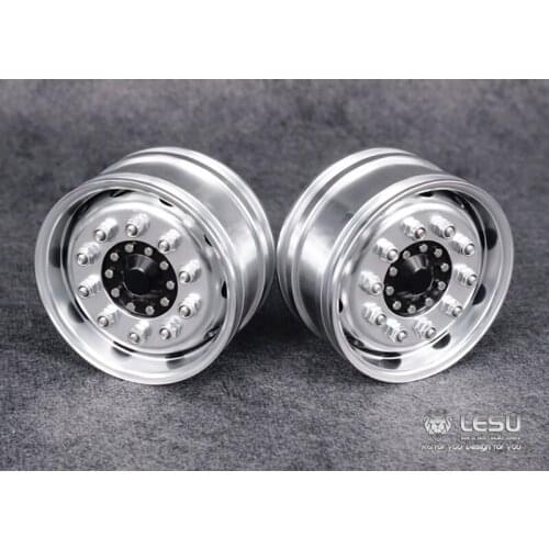 Front Wheel Metal Hub B2 for 1/14 LESU RC Model Axle Truck Bearing Brake DIY Car Wide Type TH10247