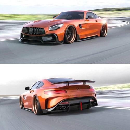 Suitable For Benz Mercedes Amg Gt Wide Body Enveloping Carbon Fiber Front Side Skirt Wheel Eyebrow Rear Bar Tail Wing