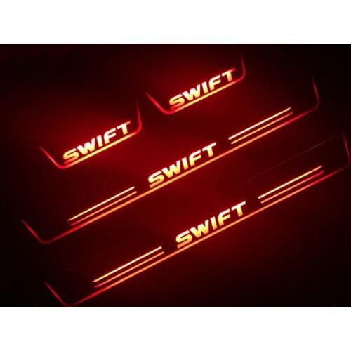 Welcome Pedal Lights For Suzuki Swift 2015 - 2019 2020 2021 Pedal car Door Sill Pathway Lamps led thresholds scuff plates auto