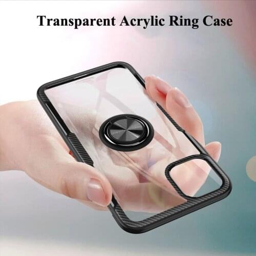 Invisible Bracket for iPhone 12 11 Pro Max Mini XS Max XR X 8 7 6 6S Plus + Case Clear Acrylic Cover Magnet Stand Holder Funda