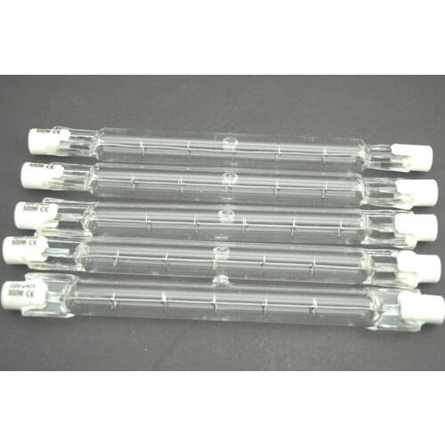 5PCS / Lot Super Bright Halogen Lamp Light Bulb 500W Halogen 220V-240V 2800K Warm White Indoor Halogen J TYPE T3 118mm (R7s)