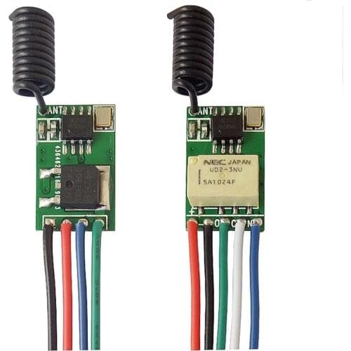 Taidacent Remote Control Switch Mini Wide Voltage 3.7V 12V Remote Control Wireless Switches RF Remote Control Receiver