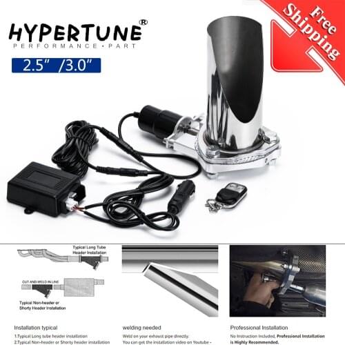 2.5" / 3" Electric Stainless Steel Exhaust System Exhaust Cutout Valve With Remote Control Be Cut Pipe Exhaust CutOut