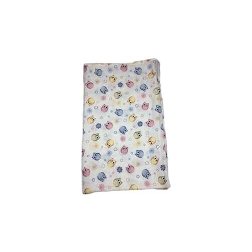MÜSLİN KUMAŞ BAYKUŞ DESENLİ BEBEK ÖRTÜ&BATTANİYE 75X95 CM