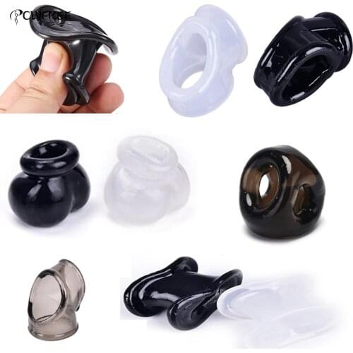 1PCS Men Male Delay Ejaculation Penis Ring Cock Ring Penis Sleeve Scrotal Binding Ring Sex Toys For Chastity Cage Adult Product