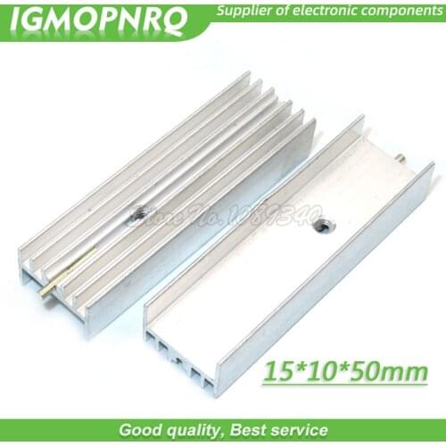 10pcs white Aluminum Heatsink Radiator 15*10*50mm With Needle Transistor TO-220 For TO220 Transistors IGMOPNRQ