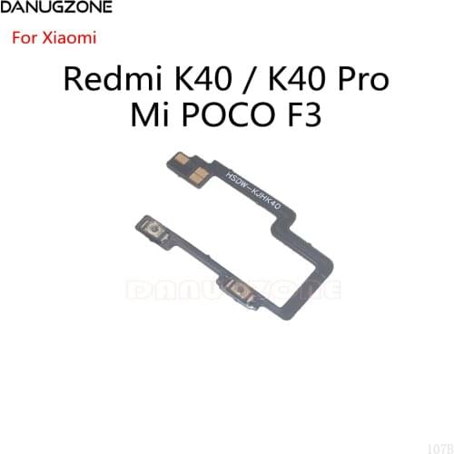 10PCS/Lot For Xiaomi Redmi K40 / K40 Pro / Mi POCO F3 Volume Mute Switch Button Flex Cable
